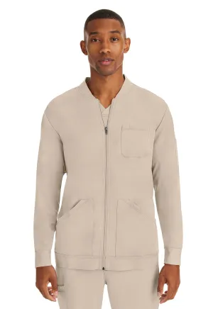 HH Works - Men's Michael Zip Front Solid Scrub Jacket