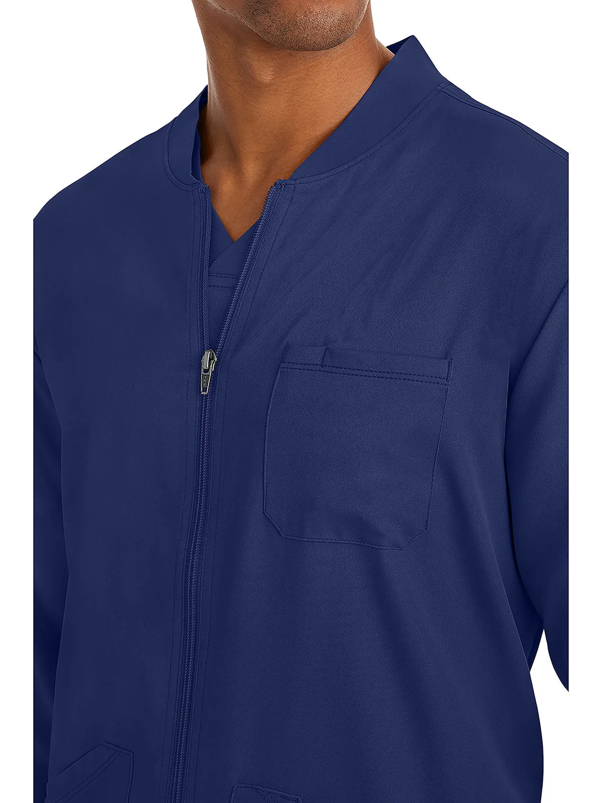 HH Works - Men's Michael Zip Front Solid Scrub Jacket