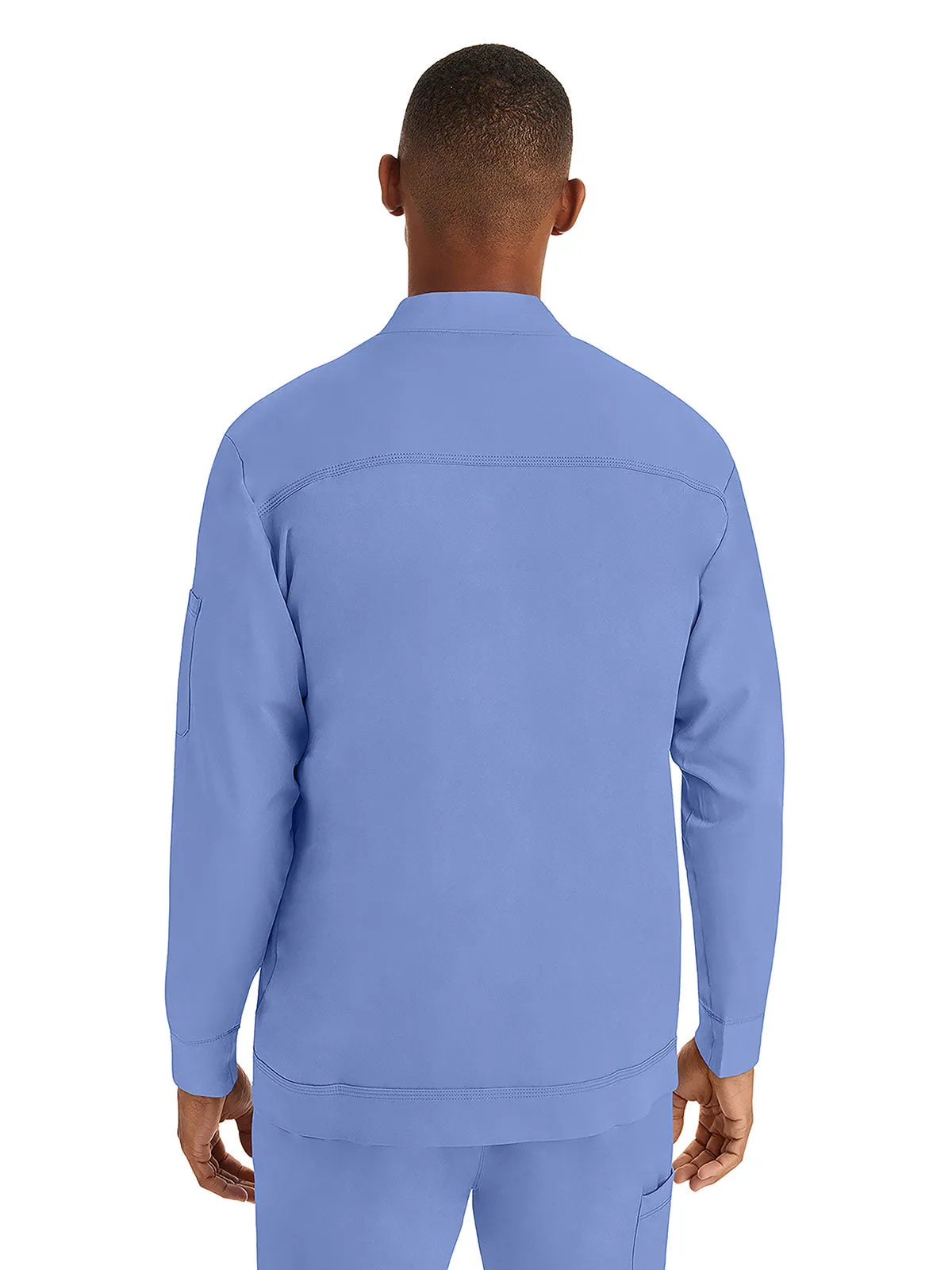 HH Works - Men's Michael Zip Front Solid Scrub Jacket