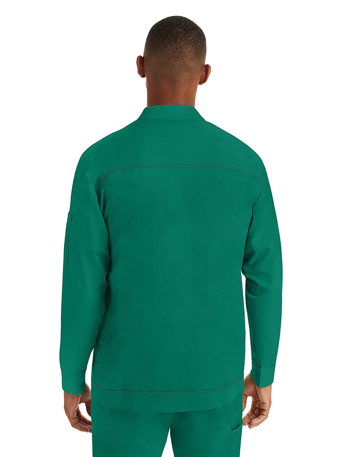 HH Works - Men's Michael Zip Front Solid Scrub Jacket