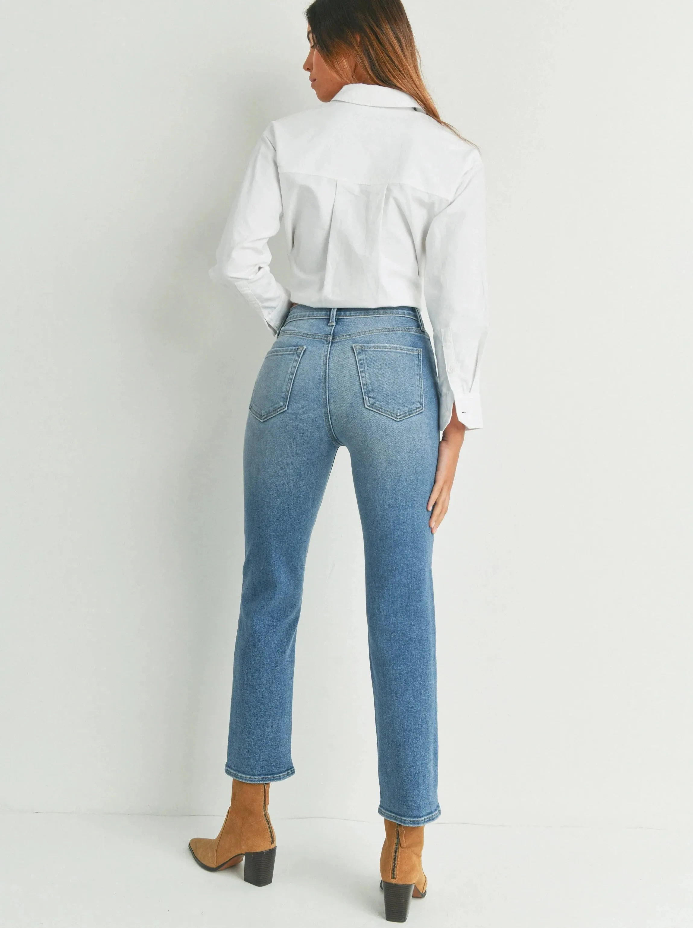 Just Black Denim : High Rise Classic Straight