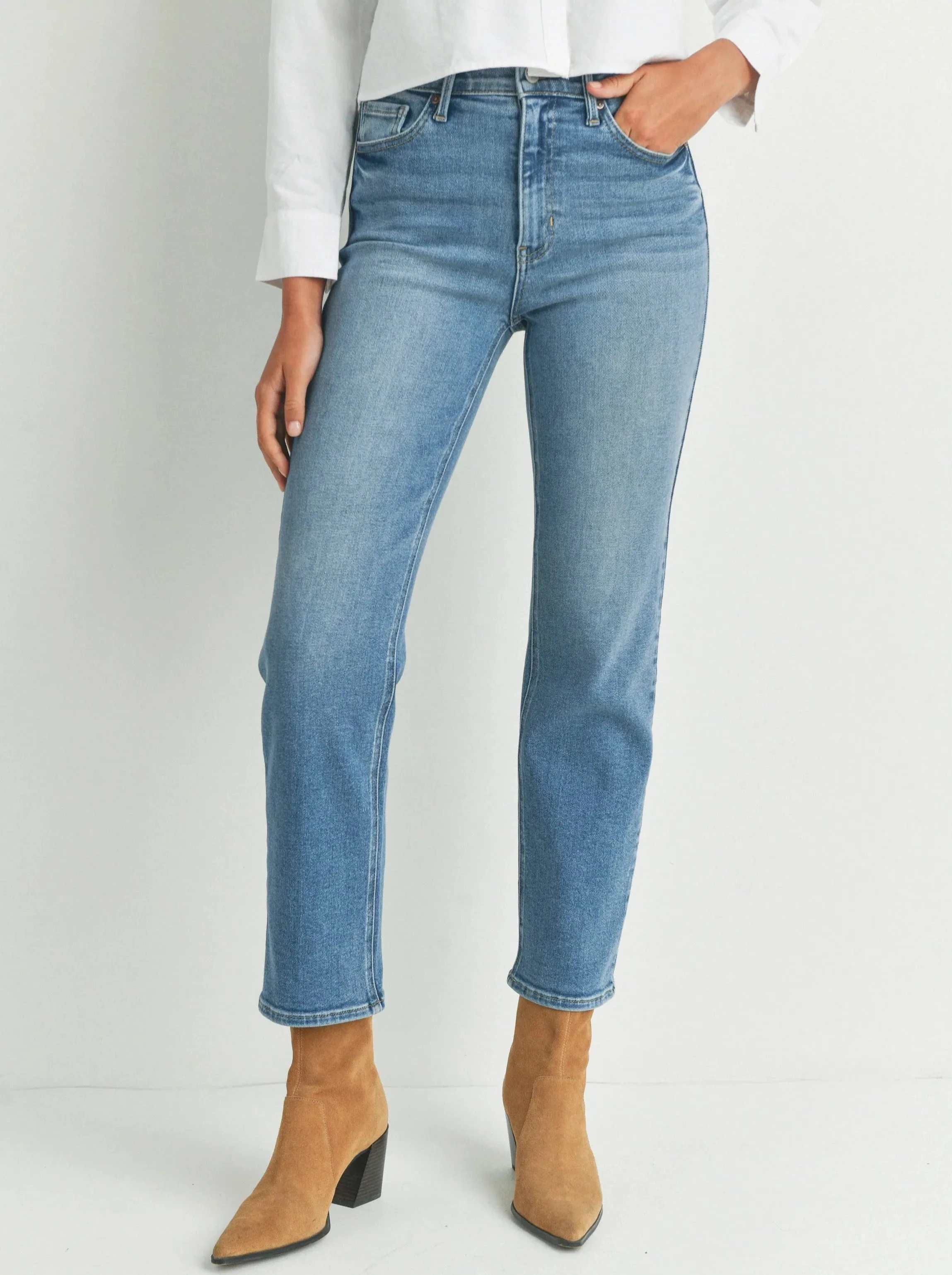 Just Black Denim : High Rise Classic Straight