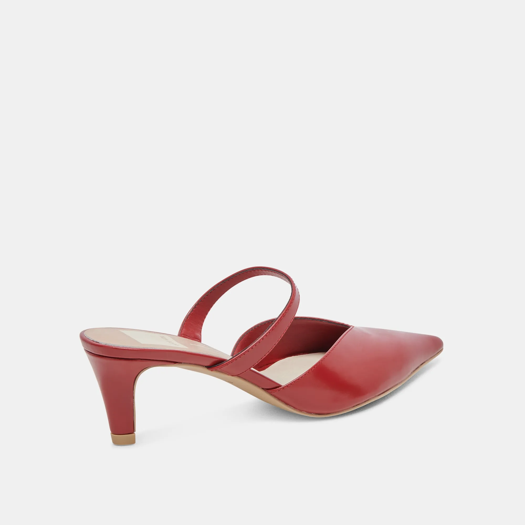 KANIKA MID HEELS RED CRINKLE PATENT