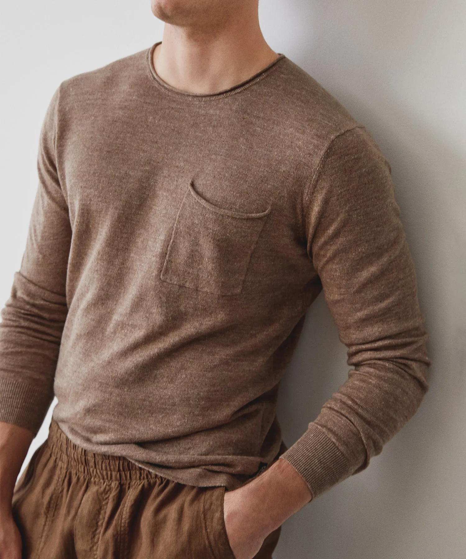 Linen Shore Sweater in Hopsack