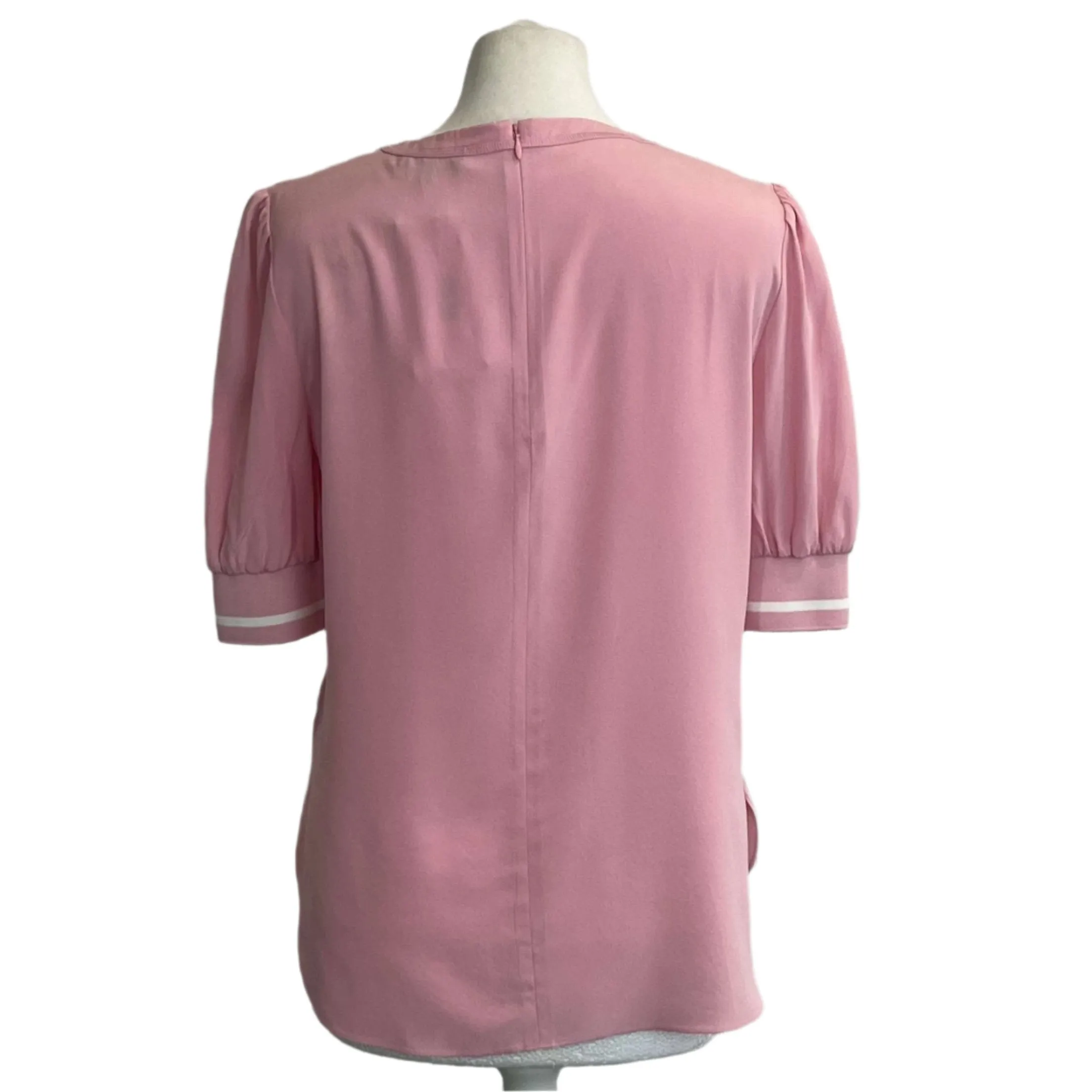 Me&Em Bubblegum Pink Seam Detail  Baseball Style Blouse S