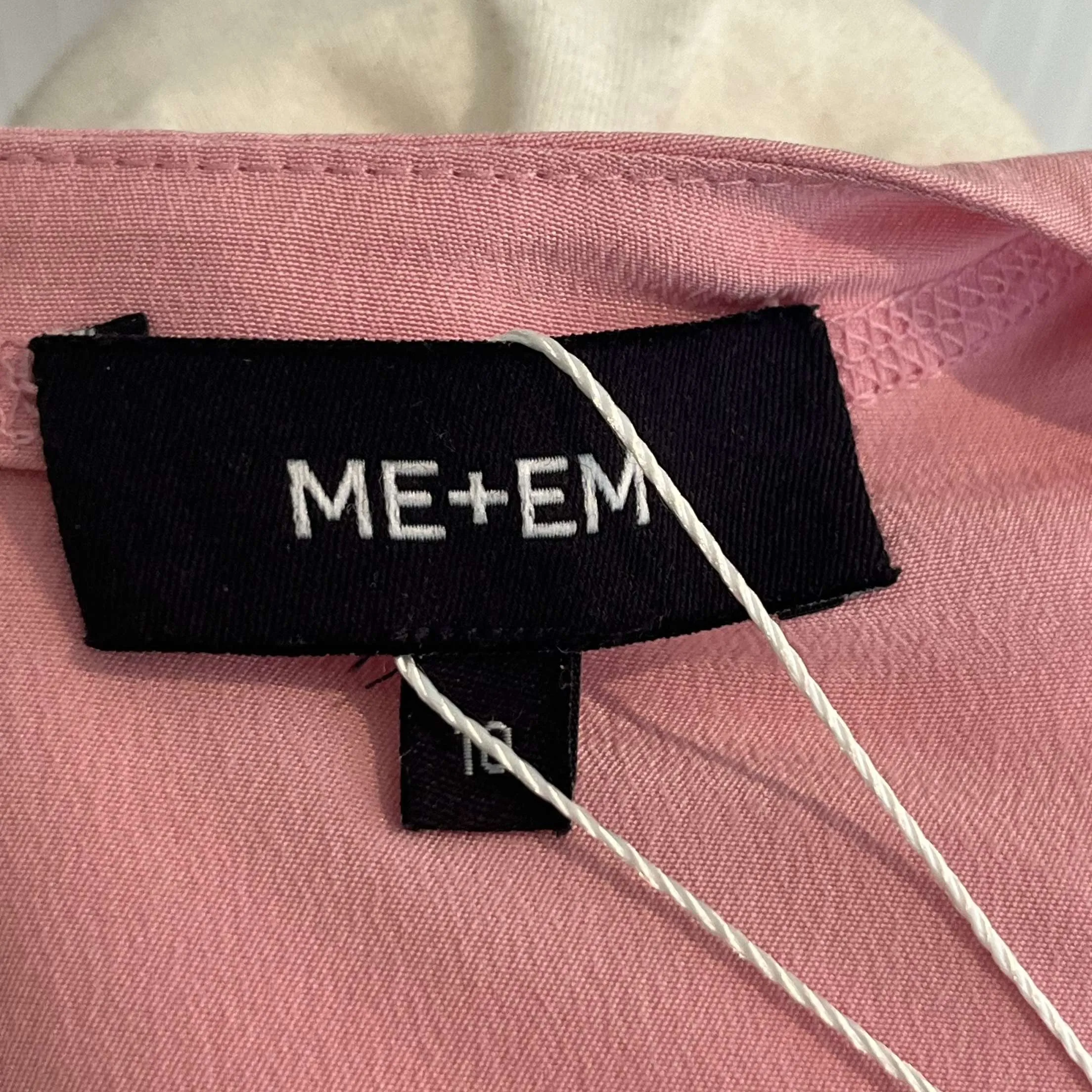 Me&Em Bubblegum Pink Seam Detail  Baseball Style Blouse S