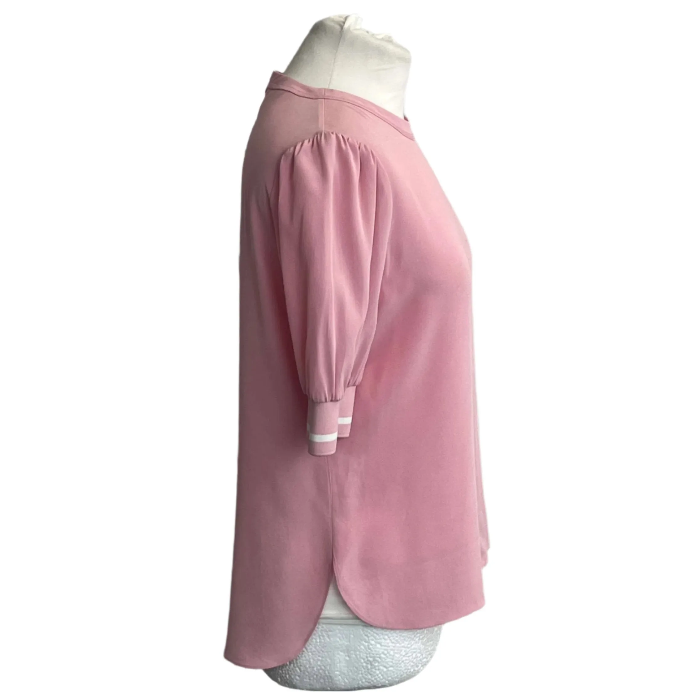 Me&Em Bubblegum Pink Seam Detail  Baseball Style Blouse S