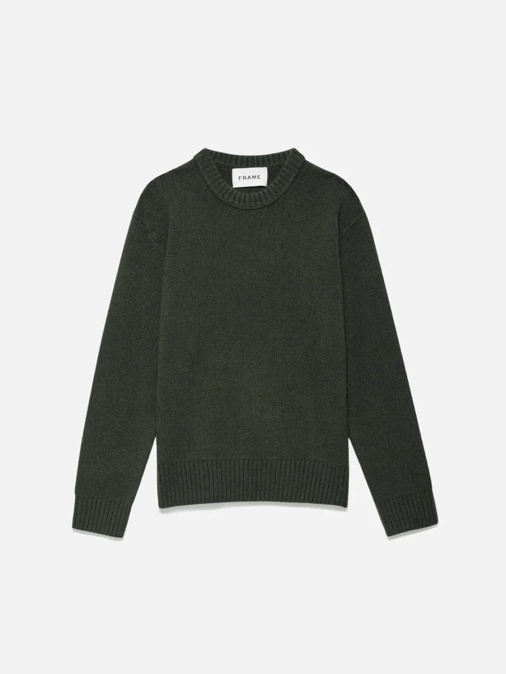 Men's Cashmere Crewneck Sweater -- Military Green