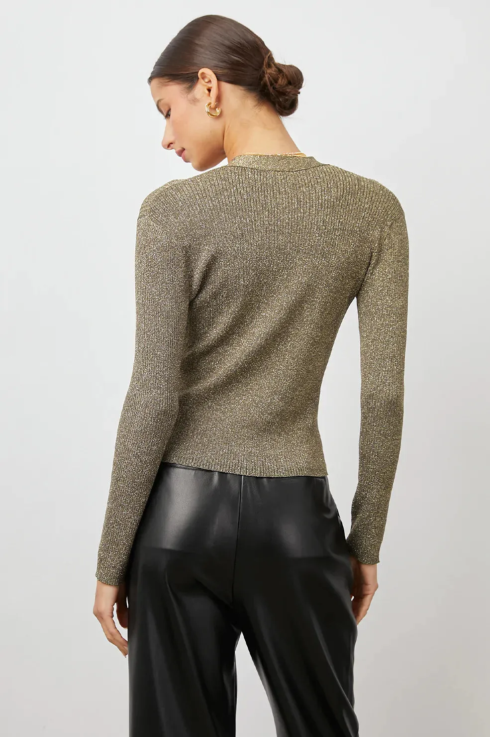 Rails Beau Sweater - Gold Lurex