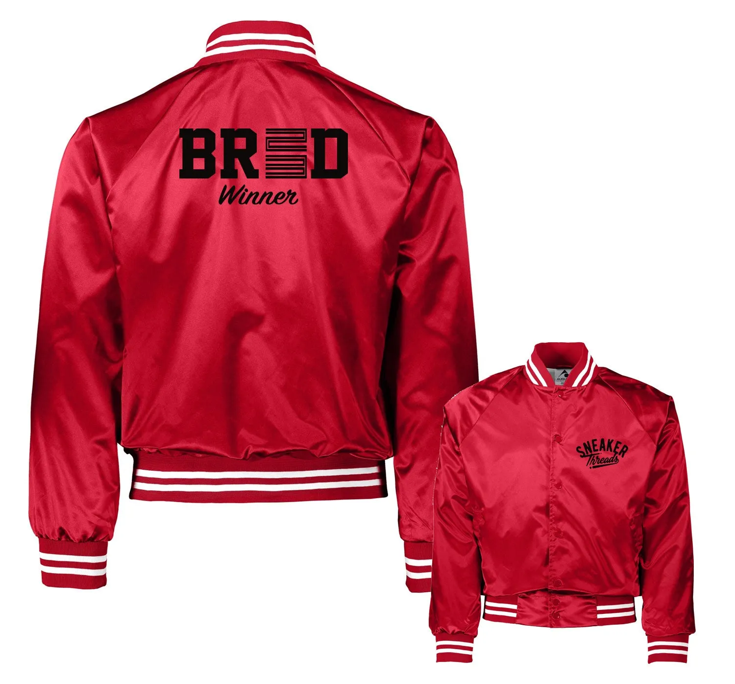 Retro 11 Bred Logo Satin Jacket