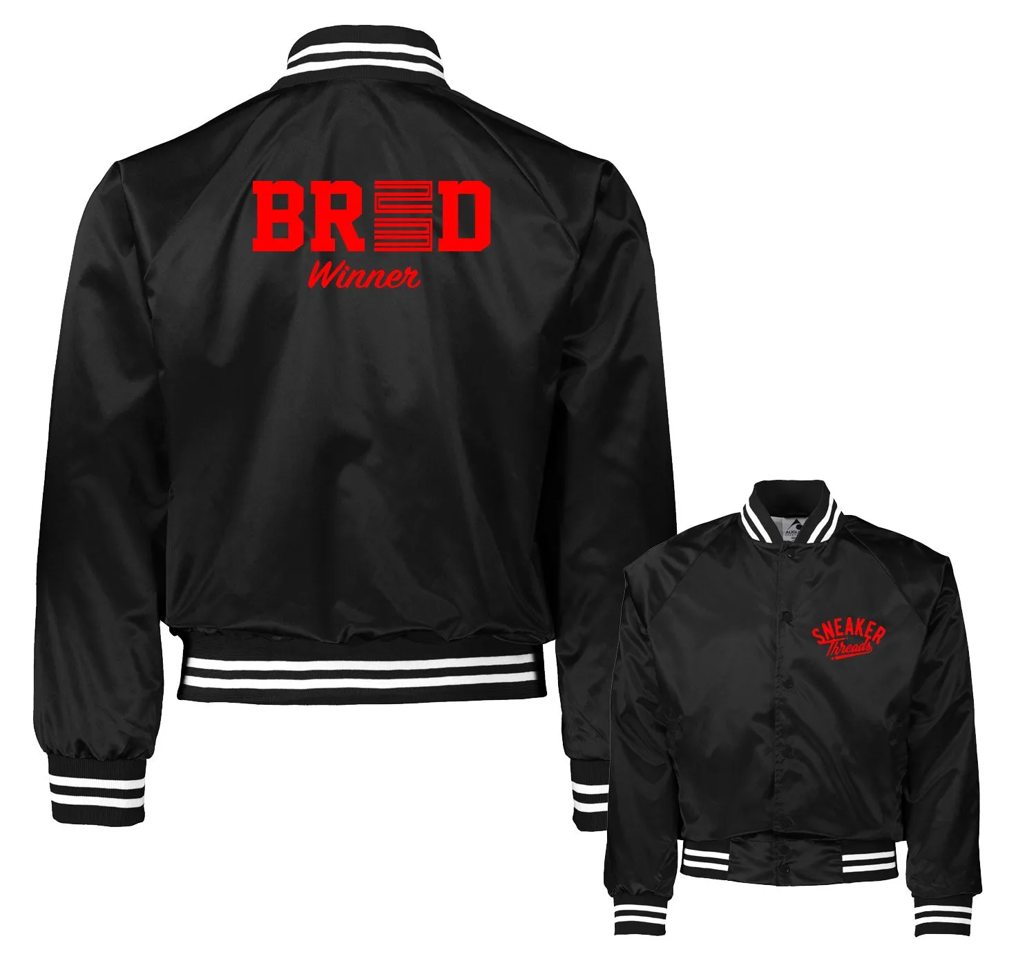 Retro 11 Bred Logo Satin Jacket