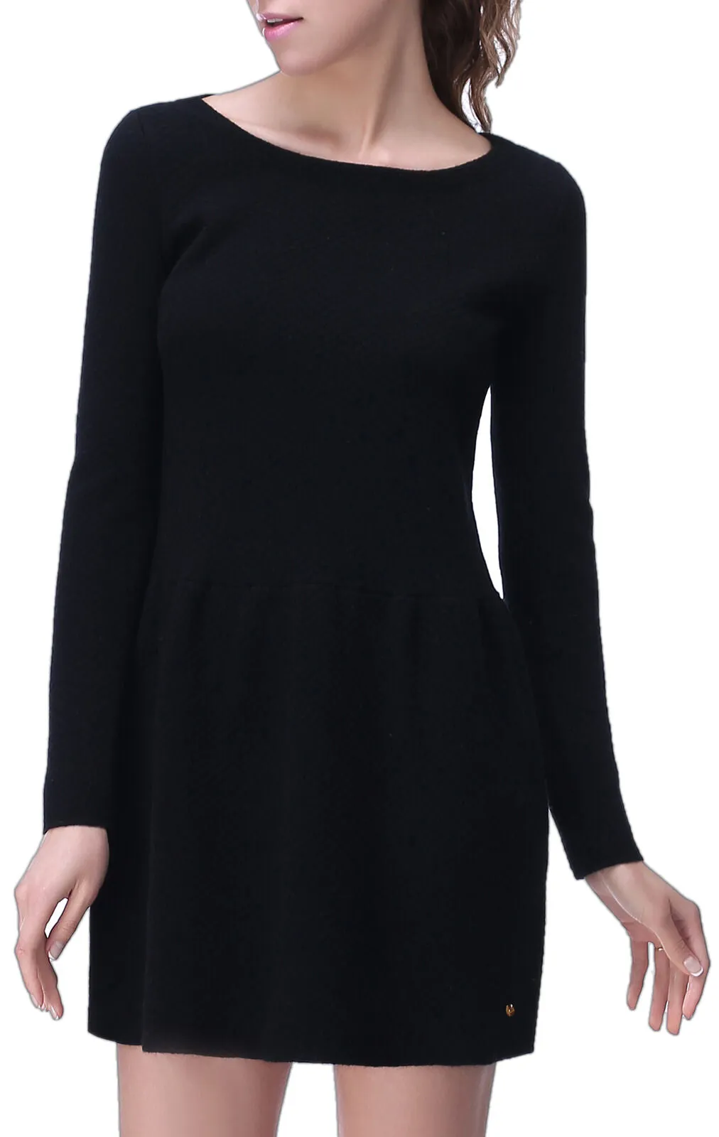 RH Women's Elegant Wool Sweater Dress w/ Zipper Back Top Pullover Blouse RH2060