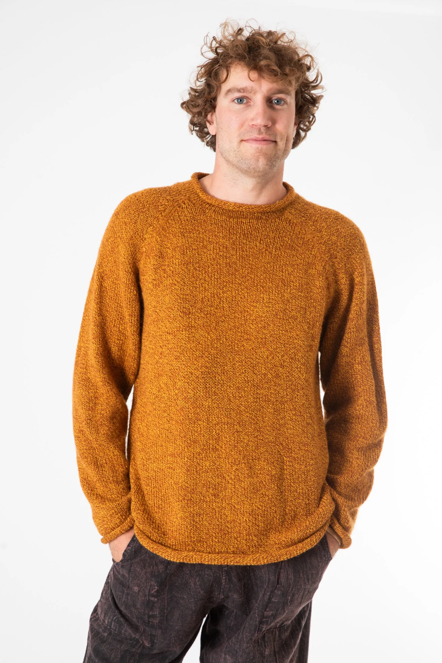 Roll Neck Alpaca Sweater