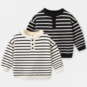 Striped Crew Neck Sweatshirt for Boys