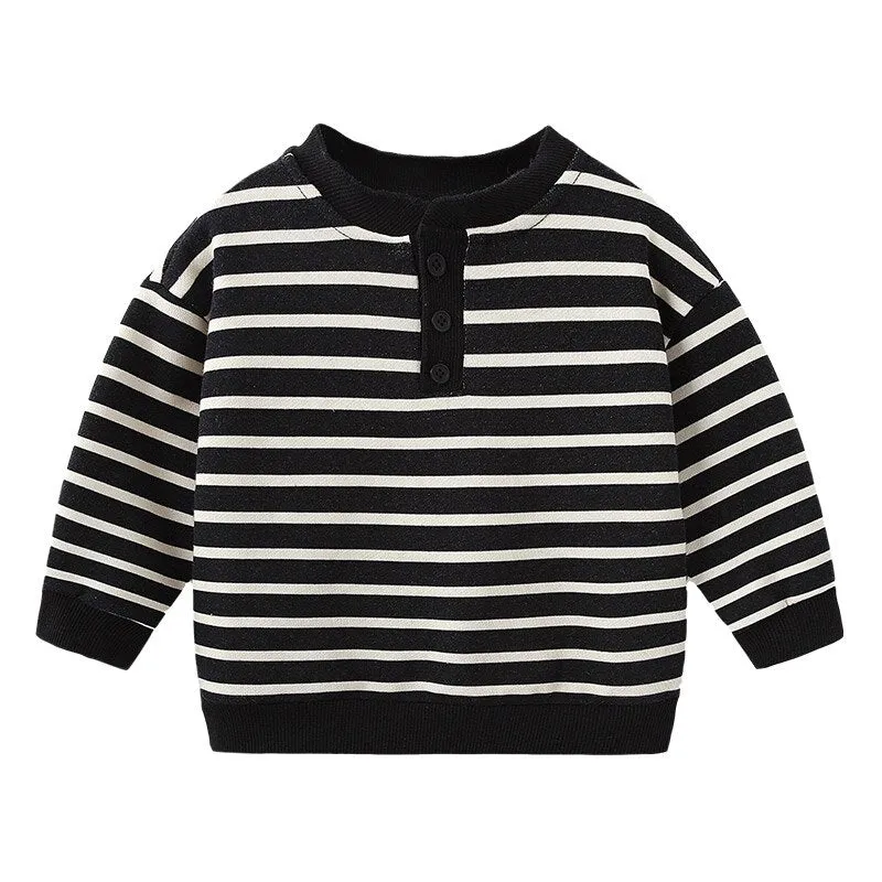 Striped Crew Neck Sweatshirt for Boys