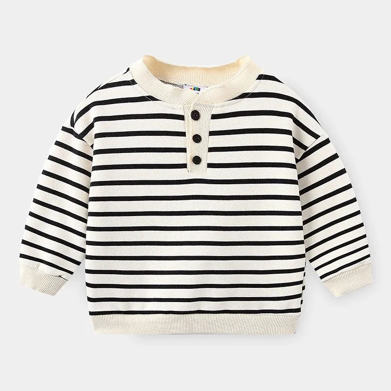 Striped Crew Neck Sweatshirt for Boys