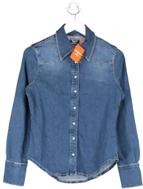 Superdry Blue Vintage Denim Western Shirt UK S