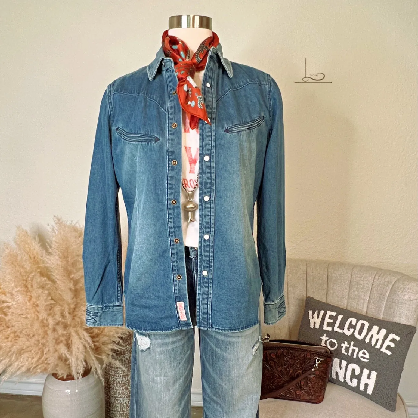 The Jennings Pearl Snap Denim Shirt