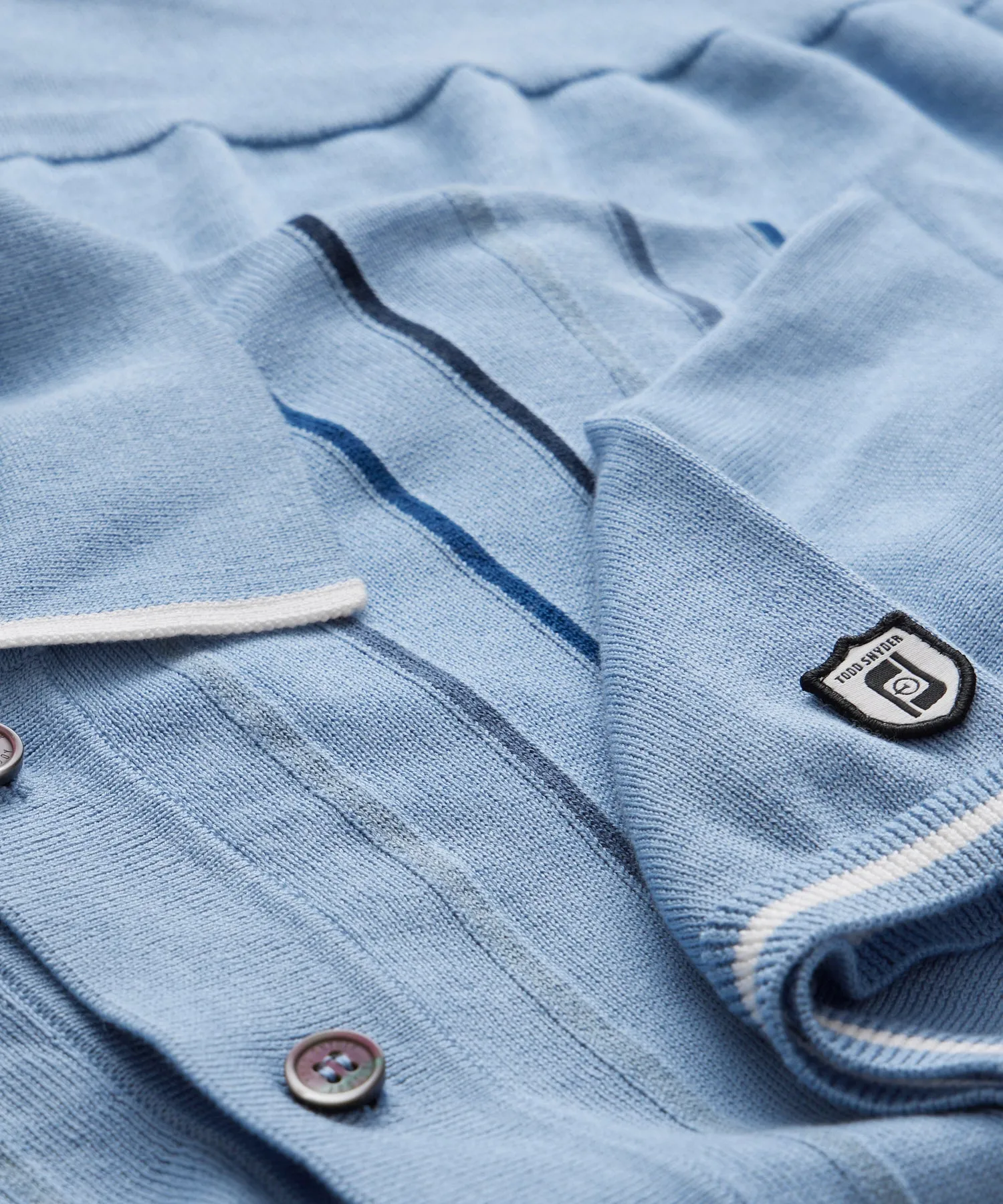 Todd Snyder x FootJoy Full-Placket Sweater Polo In Blue