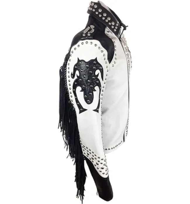 Tribal Rock Punk Gothic Rivet Biker Jacket