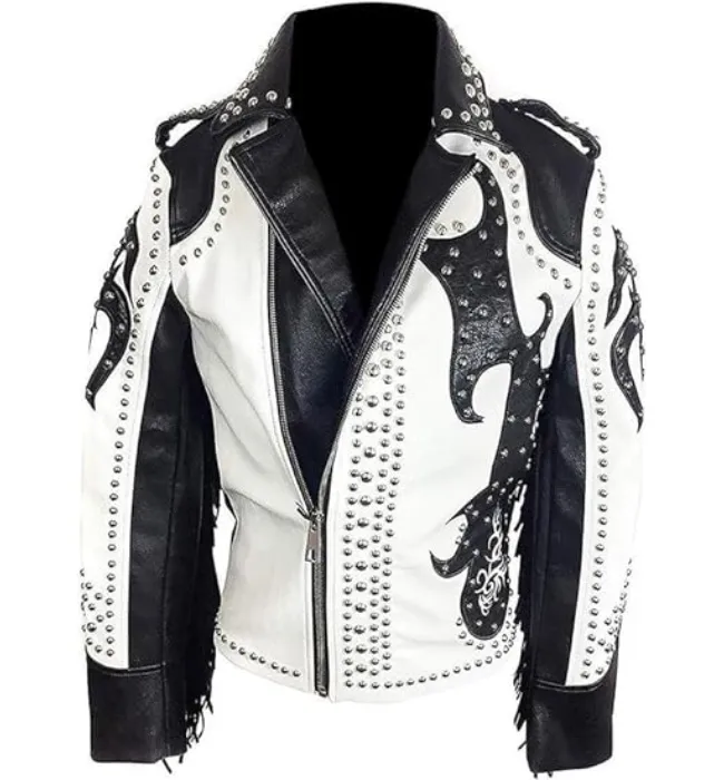 Tribal Rock Punk Gothic Rivet Biker Jacket