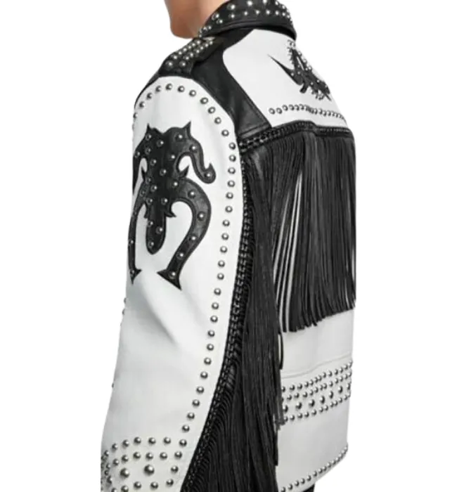 Tribal Rock Punk Gothic Rivet Biker Jacket