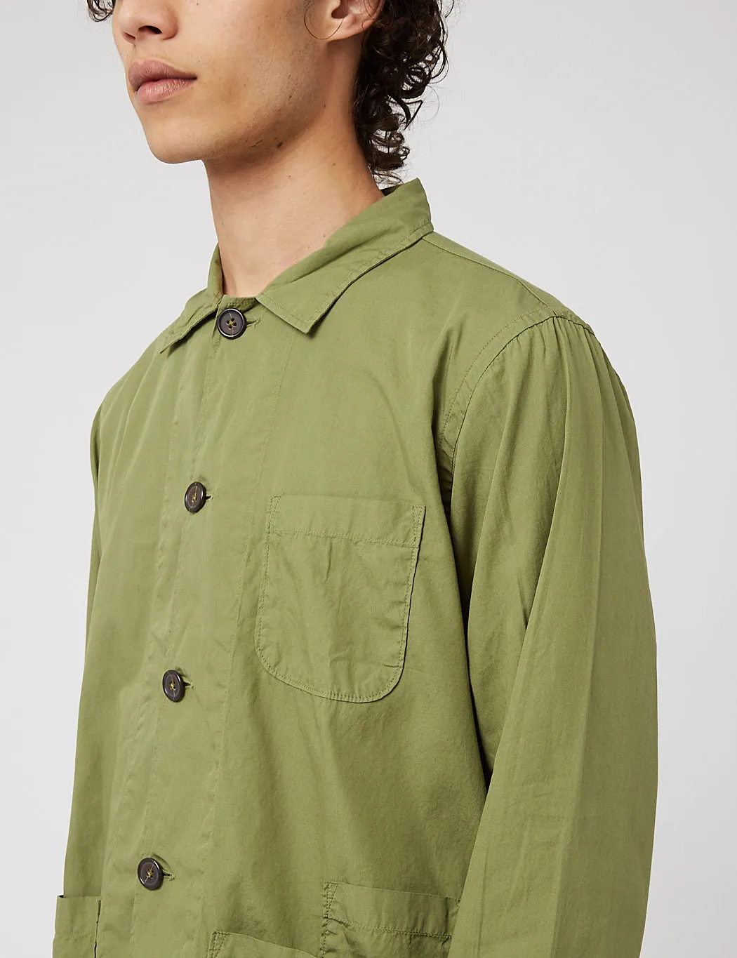 Universal Works Bakers Overshirt - Olive