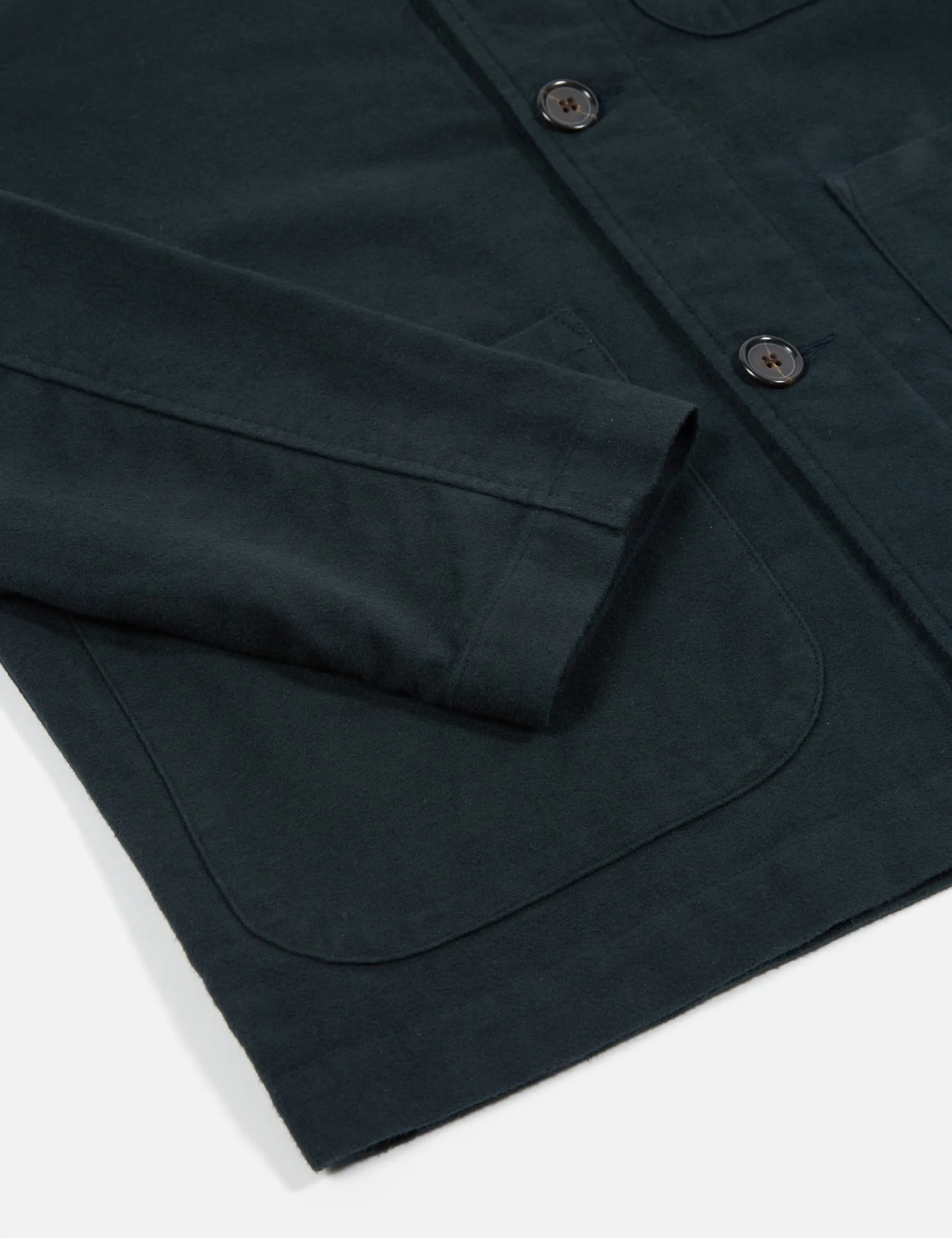 Universal Works Field Jacket (Moleskin) - Navy Blue