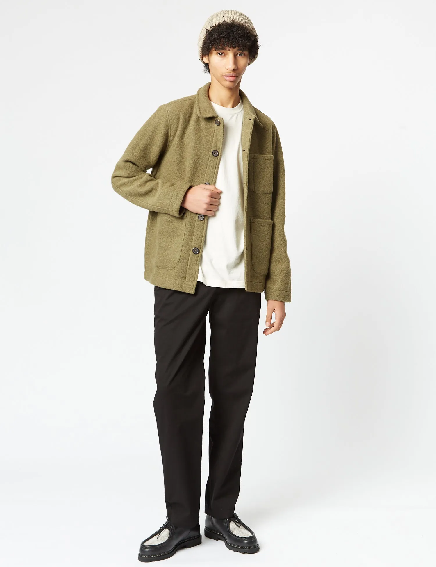 Universal Works Field Jacket (Wool) - Lovat Green