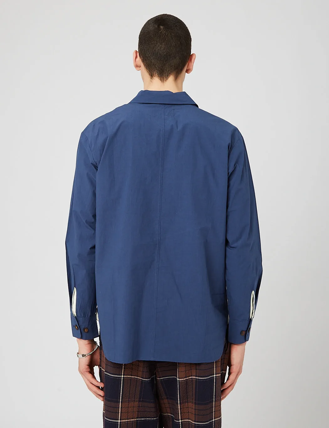 Universal Works Travail Long Sleeve Shirt - Blue