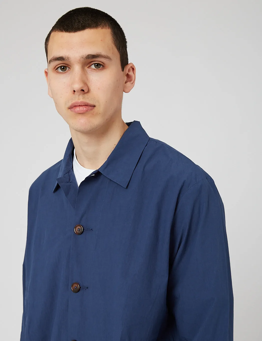 Universal Works Travail Long Sleeve Shirt - Blue