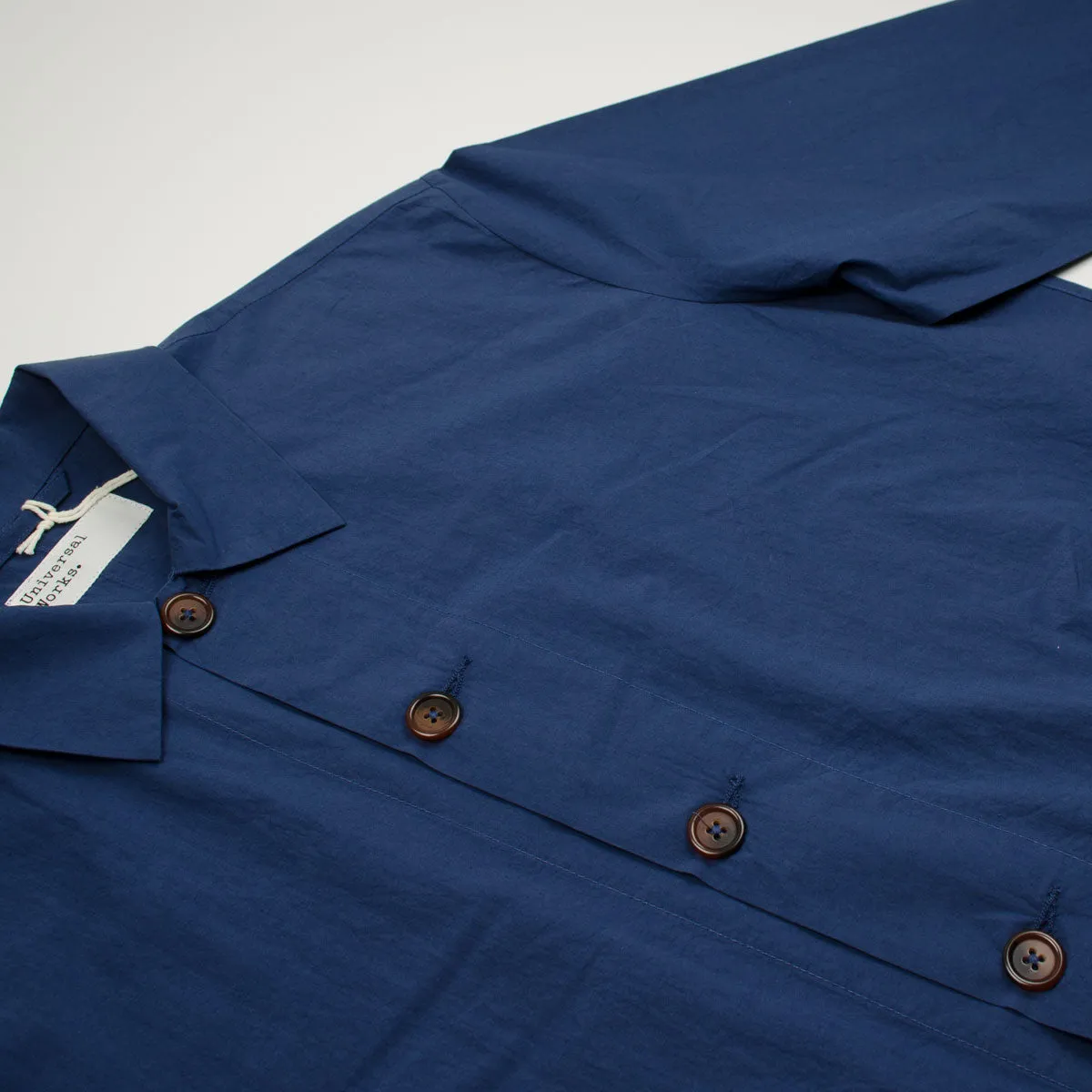 Universal Works - Travail Shirt Typewriter Cotton - Blue