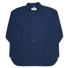 Universal Works - Travail Shirt Typewriter Cotton - Blue