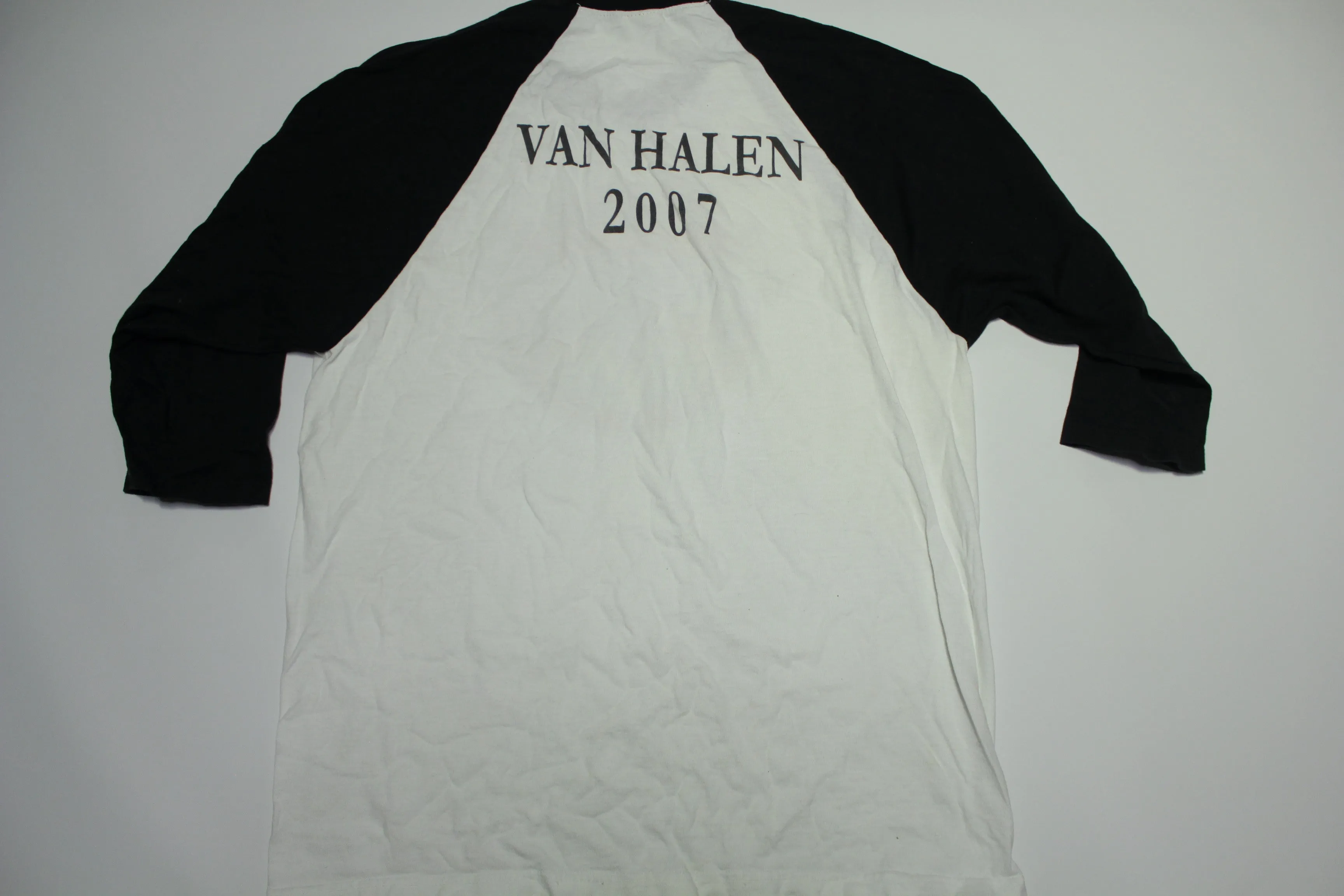 Van Halen 2007 Raglan Concert Tour 3/4 Sleeve Baseball T-Shirt