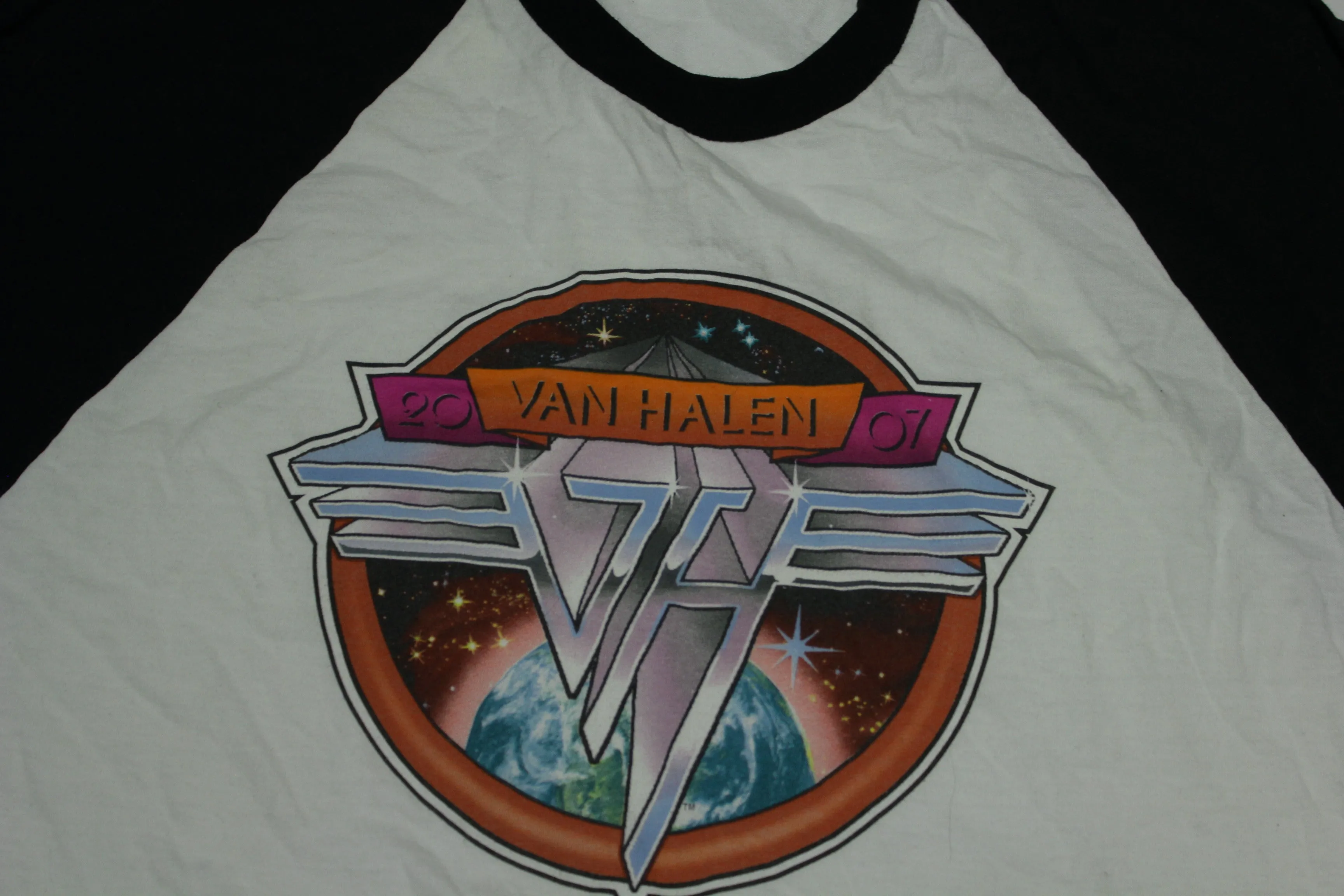 Van Halen 2007 Raglan Concert Tour 3/4 Sleeve Baseball T-Shirt