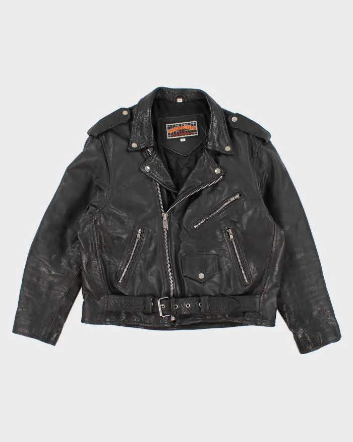 Vintage 90s Interactive Leatherwear Motocycle Jacket - L