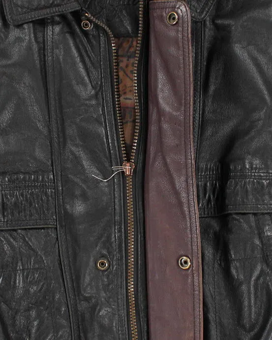 Vintage Men's Esquire Leather Bomber Jacket - XL