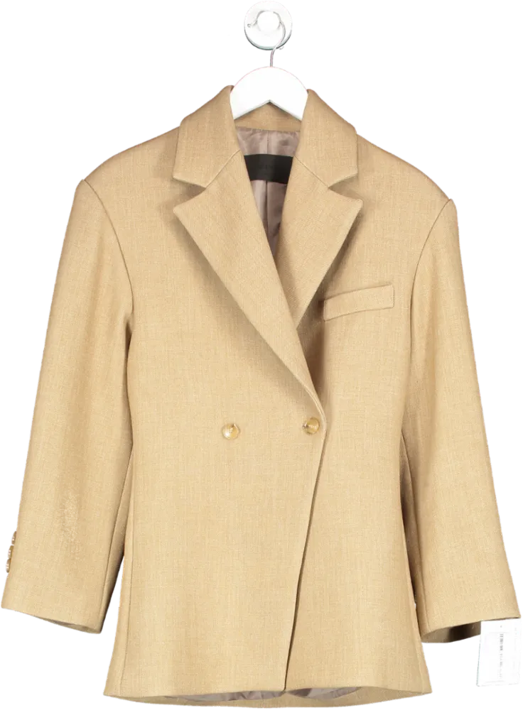 Wave Seoul Beige Oversize Blazer Jacket UK S