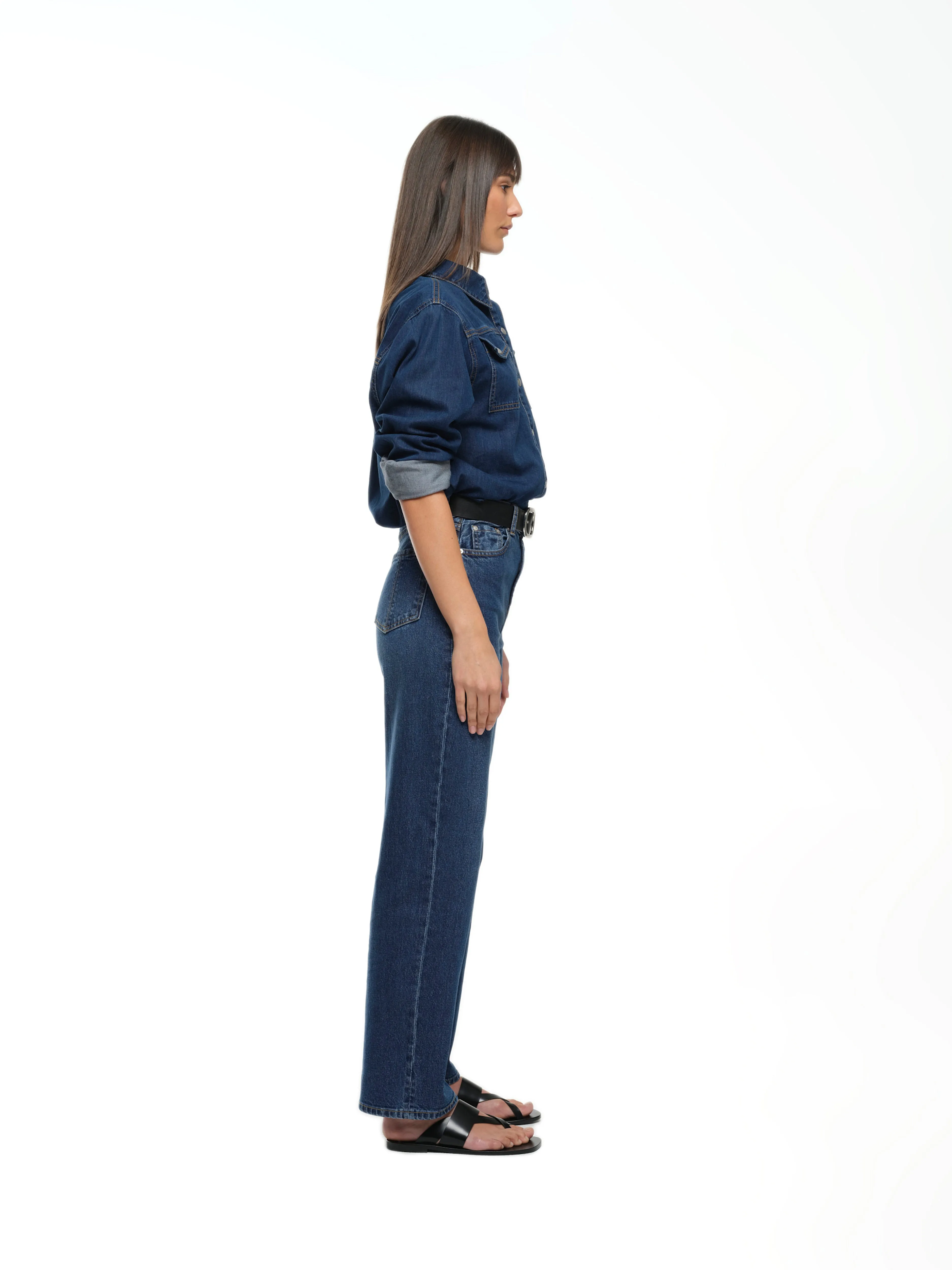 WIDE LEG JEAN - DARK INDIGO