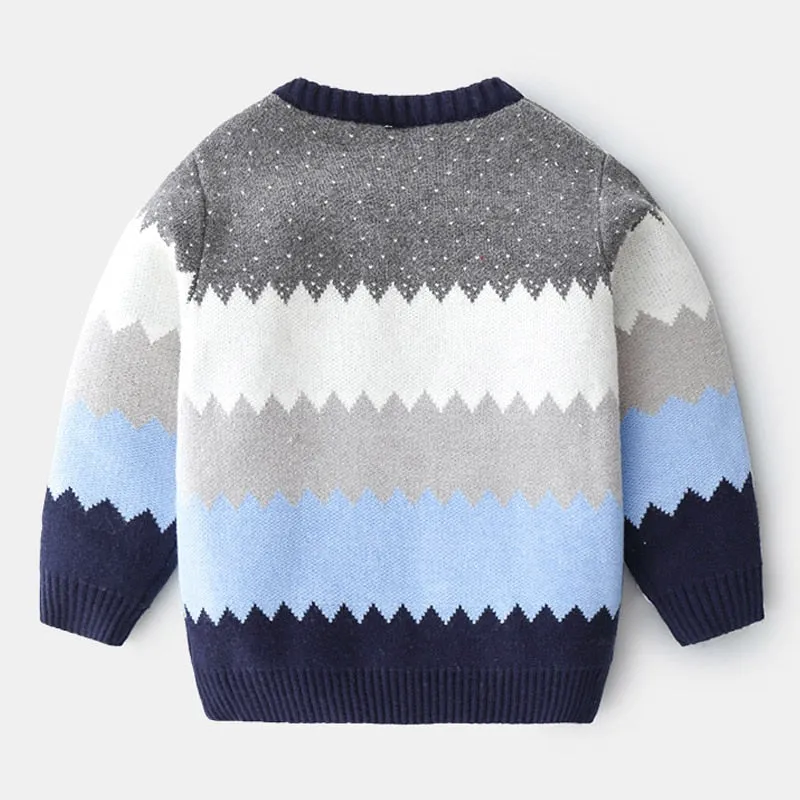 Winter Wonderland Mix Color Patchwork Sweater